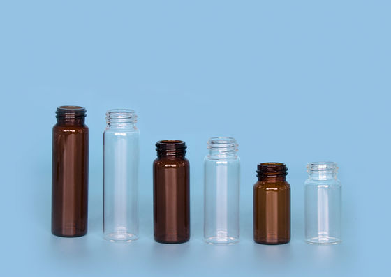 Ketahanan Kimia 18mm 10 dram USP1 Botol Penyimpanan Kaca