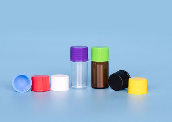 Apotek Berwarna Leher Sempit Botol Kaca Tubular GC 8mm